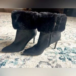Sam Edelman Women’s Ankle Boots/Booties. Plush fur. Stiletto heel.